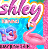 Fiesta en la piscina, video invitación animada de cumpleaños – Invitación personalizada para fiesta