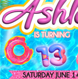 Fiesta en la piscina, video invitación animada de cumpleaños – Invitación personalizada para fiesta