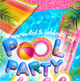 Fiesta en la piscina, video invitación animada de cumpleaños – Invitación personalizada para fiesta