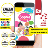 Invitación animada de cumpleaños de Cleo y Cuquín (video) – Invitación personalizada para fiesta