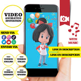 Invitación animada de cumpleaños de Cleo y Cuquín (video) – Invitación personalizada para fiesta