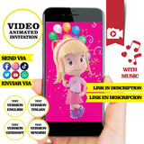 Invitación animada de cumpleaños de Cleo y Cuquín (video) – Invitación personalizada para fiesta