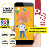 Invitación animada de cumpleaños de Cleo y Cuquín (video) – Invitación personalizada