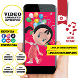 Invitación animada de cumpleaños de Cleo y Cuquín (video) – Invitación personalizada para fiesta