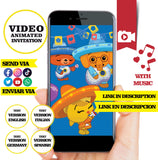 Plim plim Cielito lindo, video invitación, logo y datos personalizados