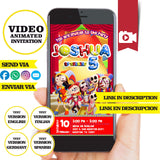 El increíble circo digital, pomni, video invitación animada de cumpleaños: invitación personalizada para fiesta