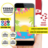 Video Invitación de Cumpleaños Animada de Flamenco – Invitación Personalizada