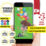 Invitación animada de cumpleaños de Cleo y Cuquín (video) – Invitación personalizada para fiesta