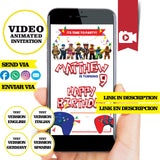 Invitación animada de cumpleaños de Roblox: invitación personalizada para fiesta