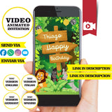 Mickey Safari, video invitación animada de cumpleaños – Invitación personalizada para fiesta