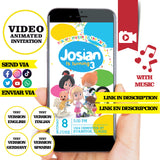 Invitación animada de cumpleaños de Cleo y Cuquín (video) – Invitación personalizada