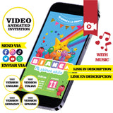 Invitación animada de cumpleaños de Bichikids: invitación personalizada para fiesta