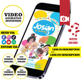 Invitación animada de cumpleaños de Cleo y Cuquín (video) – Invitación personalizada