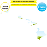 Mapas de Hawái, marco de elementos, estados de EE. UU., arrastrar y soltar en Canva