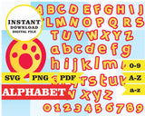 Clipart del alfabeto imprimible inspirado en el oso Paddington