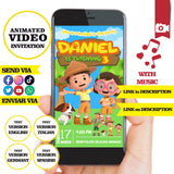 Invitación animada de cumpleaños de Leo, el guardabosques: video personalizado