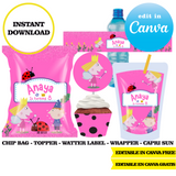 Editable Ben and Holly Party Kit – Canva Templates (Chip Bags, Labels & More)