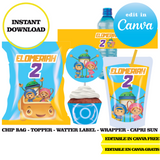 Editable Team umizoomi Party Kit – Canva Templates (Chip Bags, Labels & More)