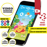 Invitación de cumpleaños animada de Winnie the Poo (video) – Invitación personalizada para fiesta