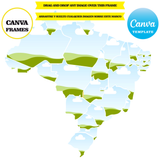 Brasil, frame template Brasil, mockup, drag and drop, add your own background, add your own image, Digital download