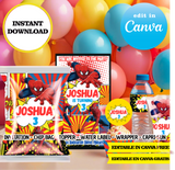 Plantillas de Canva de Spiderman (bolsas de papas fritas, etiquetas y más) (Copia)