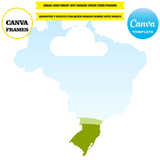 Brasil, frame template Brasil, mockup, drag and drop, add your own background, add your own image, Digital download