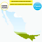 Mexico, frame template Mexico, mockup, drag and drop, add your own background, add your own image, Digital download