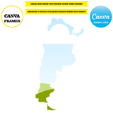 Argentina, plantilla de marco Argentina, maqueta, arrastrar y soltar, agrega tu propio fondo, agrega tu propia imagen, Descarga digital