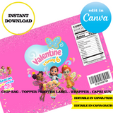 Editable Butterbean's Café Party Kit – Canva Templates (Chip Bags, Labels & More)