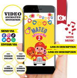 Equipo de rescate Plim Plim, video invitación, logotipo y detalles personalizados, invitación de cumpleaños Plim Plim MP4