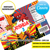 Plantillas de Canva de Spiderman (bolsas de papas fritas, etiquetas y más) (Copia)