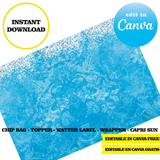 Editable Frozen Party Kit – Canva Templates (Chip Bags, Labels & More)