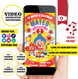Equipo de rescate Plim Plim, video invitación, logotipo y detalles personalizados, invitación de cumpleaños Plim Plim MP4