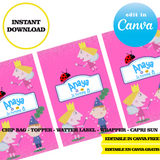 Editable Ben and Holly Party Kit – Canva Templates (Chip Bags, Labels & More)