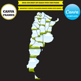 Argentina, plantilla de marco Argentina, maqueta, arrastrar y soltar, agrega tu propio fondo, agrega tu propia imagen, Descarga digital