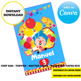 Editable Plim plim Party Kit – Canva Templates (Chip Bags, Labels & More)