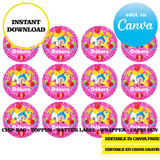 Editable Plim plim Party Kit – Canva Templates (Chip Bags, Labels & More)