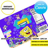 Sponge Bob – Canva Templates (Chip Bags, Labels & More)
