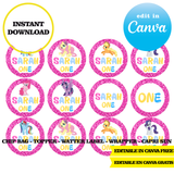 Editable My little pony Party Kit – Canva Templates (Chip Bags, Labels & More)