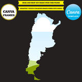 Argentina, plantilla de marco Argentina, maqueta, arrastrar y soltar, agrega tu propio fondo, agrega tu propia imagen, Descarga digital