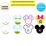 Clipart de Disney, maqueta de plantilla de marco, arrastrar y soltar, agregar su propio fondo, agregar su propia imagen, descarga digital, maqueta (copia)