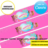 Editable Butterbean's Café Party Kit – Canva Templates (Chip Bags, Labels & More)