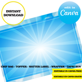 Kit editable para la fiesta del Jefe Bebé: plantillas de Canva (bolsas para papas fritas, etiquetas y más)