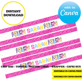 Editable My little pony Party Kit – Canva Templates (Chip Bags, Labels & More)