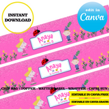 Editable Ben and Holly Party Kit – Canva Templates (Chip Bags, Labels & More)