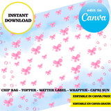 Editable Rubber duck baby shower Party Kit – Canva Templates (Chip Bags, Labels & More)