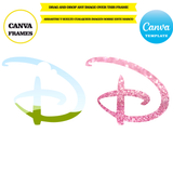 Clipart de Disney, maqueta de plantilla de marco, arrastrar y soltar, agregar su propio fondo, agregar su propia imagen, descarga digital, maqueta (copia)