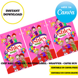 Editable Biper y sus amigos Party Kit – Canva Templates (Chip Bags, Labels & More)