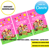 Editable Mickey Farm Party Kit – Canva Templates (Chip Bags, Labels & More)