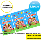 Editable Mickey Farm Party Kit – Canva Templates (Chip Bags, Labels & More)
